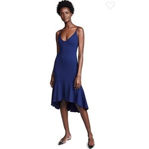 Susana Monaco Ruffle Hem Dress in Deep Sea, size M